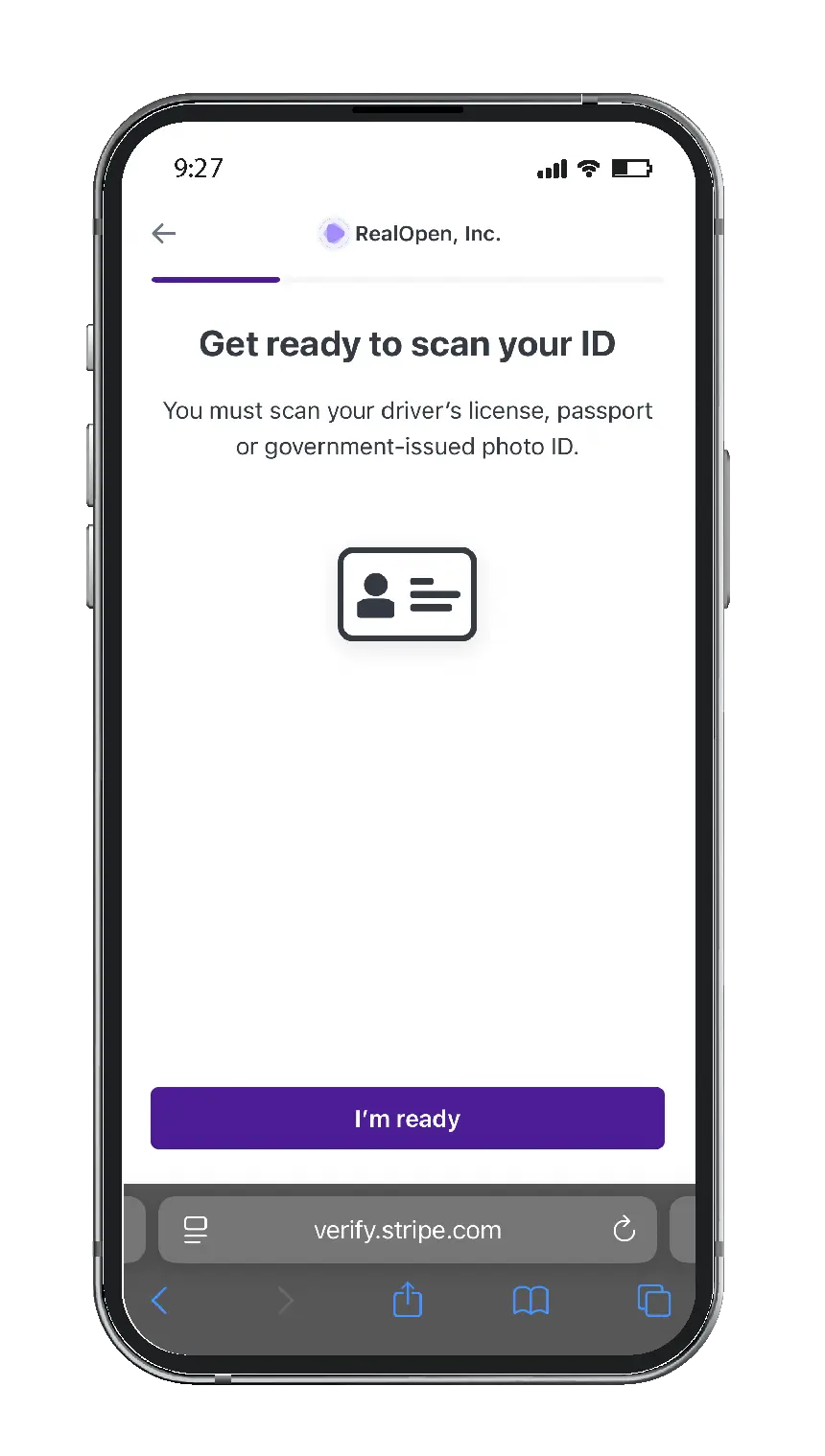 RealOpen identity verification (KYC)